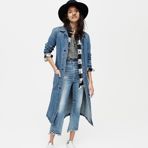 madewell denim duster coat